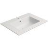 GSI Pura obdélníkové umyvadlo Slim 62 x 46 cm s otvorem pro baterii s přepadem keramické bílá mat 8884109