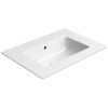 GSI Pura obdélníkové umyvadlo Slim 62 x 46 cm bez otvoru pro baterii s přepadem keramické bílá ExtraGlaze 8884011