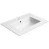 GSI Pura obdélníkové umyvadlo Slim 62 x 46 cm s otvorem pro baterii s přepadem keramické bílá ExtraGlaze 8884111