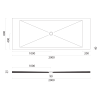 GSI Extra Flat obdélníková sprchová vanička 200 x 80 x 2 cm keramika černá mat 46200826
