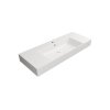 GSI Kube X obdélníkové umyvadlo 120 x 47 cm s otvorem pro baterii s odkládacími plochami s přepadem keramické bílá mat 9452109