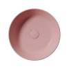 GSI Kube X kulaté umyvadlo na desku 40 cm bez otvoru pro baterii bez přepadu keramické blush mat růžová 942624