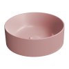 GSI Kube X kulaté umyvadlo na desku 40 cm bez otvoru pro baterii bez přepadu keramické blush mat růžová 942624