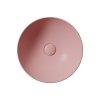 GSI Pura kulaté umyvadlo na desku 40 cm bez otvoru pro baterii bez přepadu keramické blush mat růžová 884624