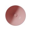 GSI Pura kulaté umyvadlo na desku 42 cm bez otvoru pro baterii bez přepadu keramické blush mat růžová 885224