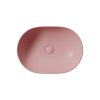 GSI Pura oválné umyvadlo na desku 50 x 35 cm bez otvoru pro baterii bez přepadu keramické blush mat růžová 886024