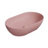 GSI Pura oválné umyvadlo na desku 60 x 37 cm bez otvoru pro baterii bez přepadu keramické blush mat růžová 883424
