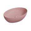GSI Pura oválné umyvadlo na desku 60 x 42 cm bez otvoru pro baterii bez přepadu keramické blush mat růžová 884224