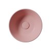 GSI Kube X kulaté umyvadlo na desku 32 cm bez otvoru pro baterii bez přepadu keramické blush mat růžová 943524