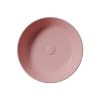 GSI Kube X kulaté umyvadlo na desku 45 cm bez otvoru pro baterii bez přepadu keramické blush mat růžová 942724