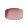 GSI Nubes obdélníkové umyvadlo na desku 60 x 38 cm bez otvoru pro baterii bez přepadu keramické blush mat růžová 978324