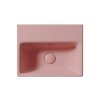 GSI Nubes umývátko 40 x 32 cm broušená spodní hrana bez otvoru pro baterii s přepadem keramické blush mat růžová 96849024