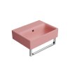 GSI Nubes umývátko 40 x 32 cm bez otvoru pro baterii s přepadem keramické blush mat růžová 9684024