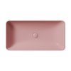 GSI Nubes obdélníkové umyvadlo na desku 80 x 40 cm bez otvoru pro baterii bez přepadu keramické blush mat růžová 904024
