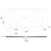 GSI Extra Flat obdélníková sprchová vanička 200 x 90 x 2 cm keramika agave mat zelená 46200904