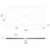 GSI Extra Flat obdélníková sprchová vanička 180 x 90 x 2 cm keramika agave mat zelená 46180904