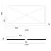 GSI Extra Flat obdélníková sprchová vanička 160 x 80 x 2 cm keramika creta mat béžová 46160808