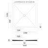GSI Extra Flat čtvercová sprchová vanička 100 x 100 x 2 cm keramika cenere mat šedá 46101017