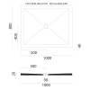 GSI Extra Flat obdélníková sprchová vanička 100 x 80 x 2 cm keramika cenere mat šedá 46100817