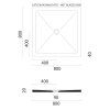 GSI Extra Flat čtvercová sprchová vanička 80 x 80 x 2 cm keramika cenere mat šedá 46080817
