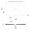 GSI Extra Flat obdélníková sprchová vanička 120 x 80 x 2 cm keramika creta mat béžová 46120808