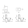 GSI Pura wc mísa kombi 36 x 63 cm Swirlflush spodní/zadní odpad keramika bílá dual-mat 880609