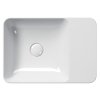 GSI Modo obdélníkové umyvadlo na desku 50 x 35 cm bez otvoru pro baterii bez přepadu kreamické bílá ExtraGlaze 9884011