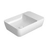 GSI Modo obdélníkové umyvadlo na desku 50 x 35 cm bez otvoru pro baterii bez přepadu kreamické bílá ExtraGlaze 9884011