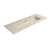 GSI Pura obdélníkové umyvadlo Slim 122 x 46 cm 2 otvory pro baterii s přepadem keramické creta mat béžová 8887208