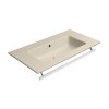 GSI Pura obdélníkové umyvadlo Slim 82 x 46 cm bez otvoru pro baterii s přepadem keramické creta mat béžová 8885008