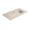 GSI Pura obdélníkové umyvadlo Slim 82 x 46 cm bez otvoru pro baterii s přepadem keramické creta mat béžová 8885008