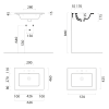 GSI Pura obdélníkové umyvadlo Slim 62 x 46 cm s otvorem pro baterii s přepadem keramické creta mat béžová 8884108