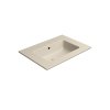 GSI Pura obdélníkové umyvadlo Slim 62 x 46 cm bez otvoru pro baterii s přepadem keramické creta mat béžová 8884008