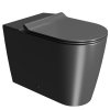 GSI Kube X wc mísa kombi spodní/zadní odpad 36 x 63 cm Swirlflush keramika černá dual-mat 941926
