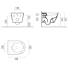 GSI Kube X závěsná wc mísa 36 x 50 cm GeniusFlush keramika bílá dual-mat 941209