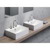 GSI Kube X umývátko 45 x 35 cm broušená spodní hrana s otvorem pro baterii s přepadem keramika bílá mat 94859109