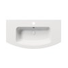 GSI Pura umyvadlo Slim oblé 102 x 52 cm broušená spodní hrana s otvorem pro baterii s přepadem keramika bílá ExtraGlaze 88259111
