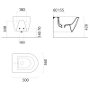 GSI Kube X bidet závěsný 36 x 50 cm keramika černá mat 9464126