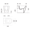 GSI Kube X bidet stojící 36 x 55 cm keramika černá mat 9462126