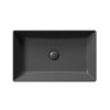 GSI Kube X obdélníkové umyvadlo na desku 60 x 37 cm bez otvoru pro baterii bez přepadu keramické černá mat 945326