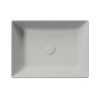 GSI Kube X obdélníkové umyvadlo na desku 50 x 37 cm bez otvoru pro baterii bez přepadu keramické cenere mat šedá 942917