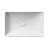 GSI Pura obdélníkové umyvadlo na desku 60 x 38 cm bez otvoru pro baterii bez přepadu keramické bílá mat 883709