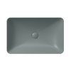 GSI Pura obdélníkové umyvadlo na desku 60 x 38 cm bez otvoru pro baterii bez přepadu keramické agave mat zelená 883704