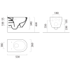 GSI Pura Eco wc mísa závěsná 36 x 55 cm Swirlflush keramika bílá mat 880709