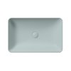 GSI Nubes obdélníkové umyvadlo na desku 60 x 38 cm bez otvoru pro baterii bez přepadu keramické ghiaccio mat modrá 903615
