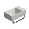 GSI Kube X umývátko 40 x 23 cm broušená spodní hrana bez otvoru pro baterii bez přepadu keramické cenere mat šedá 94849017