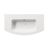 GSI Pura oblé umyvadlo Slim 102 x 52 cm broušená spodní hrana bez otvoru pro baterii s přepadem keramické bílá ExtraGlaze 88259011