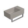 GSI Kube X umyvadlo 40 x 23 cm bez otvoru pro baterii bez přepadu keramické tortora mat šedá 9484005