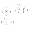 GSI Classic bidet 37 x 54 cm 3 otvory pro baterii keramika bílá ExtraGlaze
