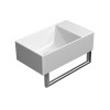GSI Kube X umývátko 40 x 23 cm broušená spodní hrana bez otvoru pro baterii bez přepadu keramické bílá ExtraGlaze 94849011